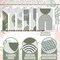 6 Pcs Sage Green Boho Diamond Wall Art Kits 12 x 16 Inches Diamond Art Painting Accessories Abstract 5d DIY Crafts for Adults Home Wall Decoration